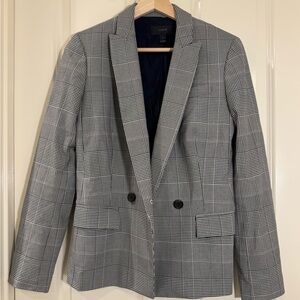 J. Crew Black and White Plaid Blazer size 2